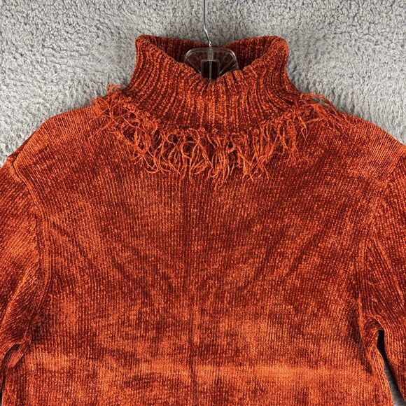 Rafaella Petites Sweater Women's Small Orange Turtleneck Soft - Picture 2 of 12